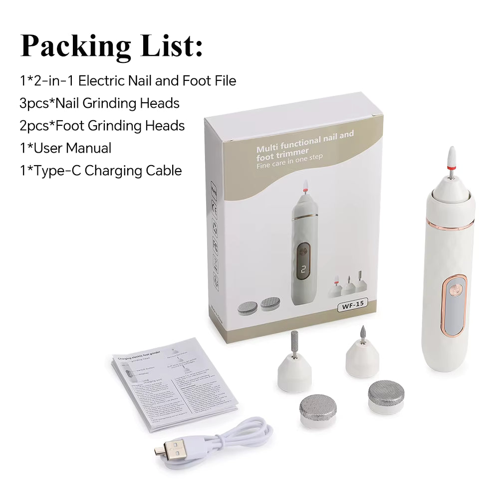 5-in-1 Rechargeable Electric Foot Callus Remover & Nail Pedicure Kit