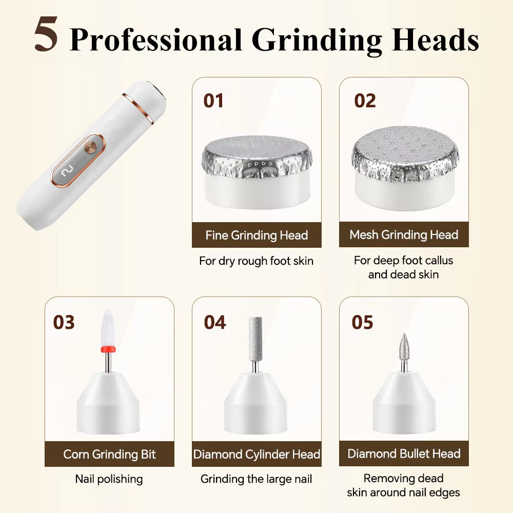 5-in-1 Rechargeable Electric Foot Callus Remover & Nail Pedicure Kit